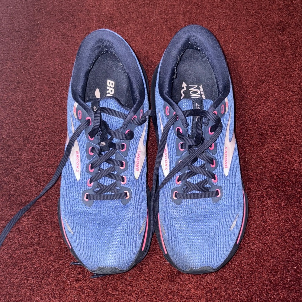 Brooks Navy and Pink Athletic Shoes